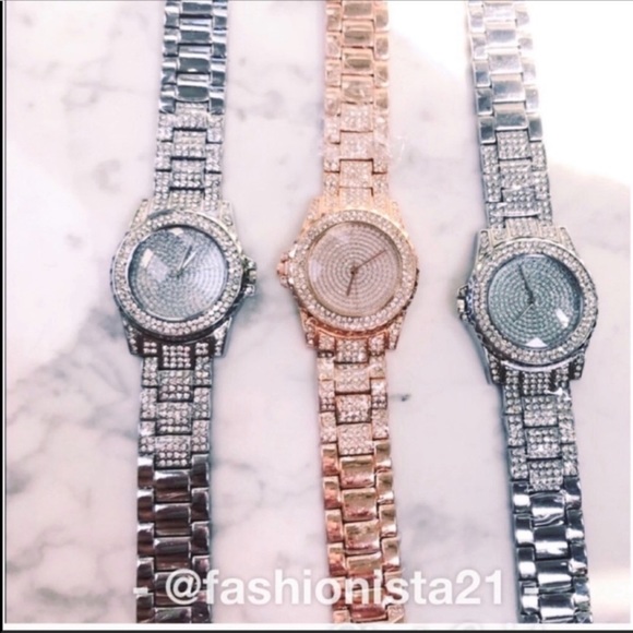 New Crystal Bling Statement Watch - Picture 2 of 5